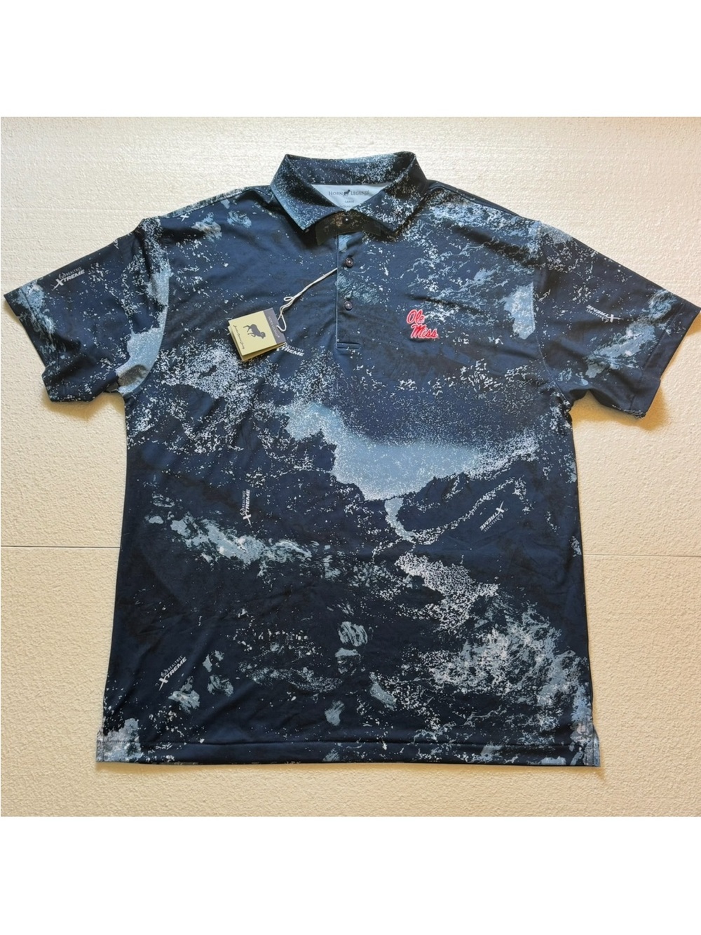 Horn Legend Ole Miss Rebels Realtree Galaxy Polo Men's Large